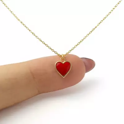 Kırmızı Kalp Kolye - 2